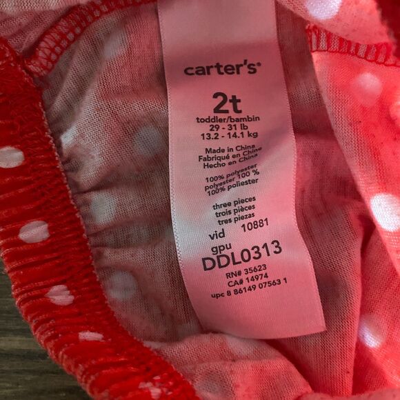 Carter's 3 Piece Cupcake Pajama Set Girls' 2T - Picture 9 of 11